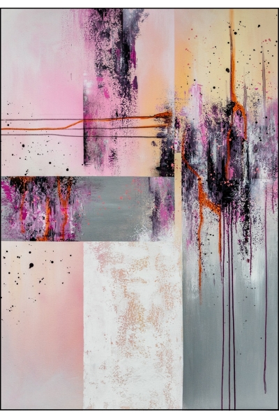 BETWEEN WORDS 140x100 cm NOWOCZESNY OBRAZ NAMALOWANY NA PŁÓTNIE